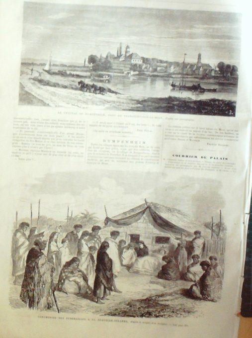 L'Univers illustré 1867 # 639 Marcé aux bestiaux Allemagne Rumpenheim Nvelle-Zélande
