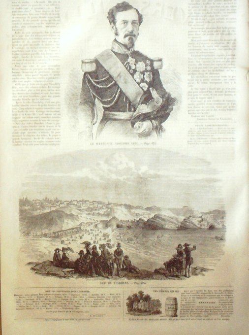 L'Univers illustré 1859 #  63 Portugal Reine Stéphanie Biarritz (64) Guerre d'Italie
