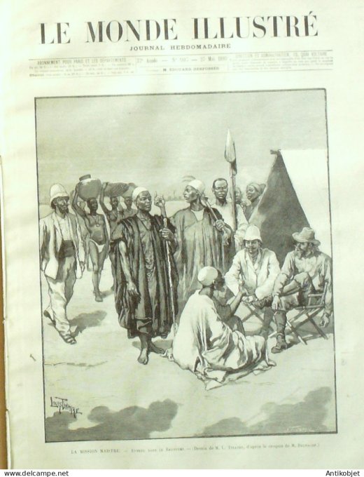 Le Monde illustré 1893 n°1887 Toulouse (31) Laos Khon Afrique Baghermi Manjias Gribengui