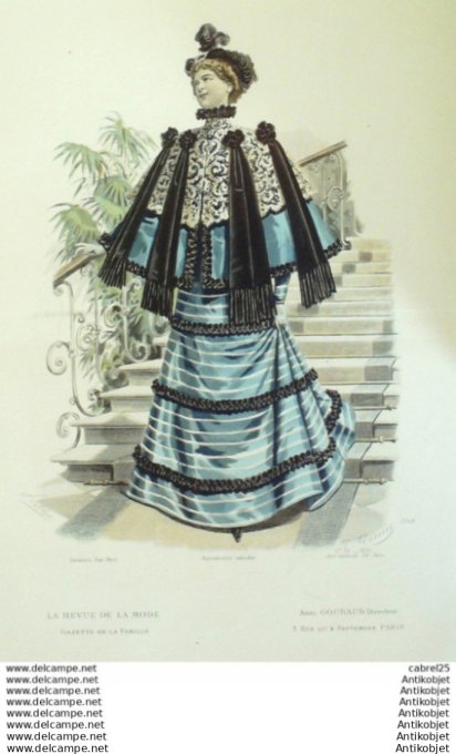 Gravure Mode La Gazette 1894 # 36 (Old Fashion plate)