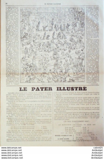 Le Monde illustré 1868 n°612 Hongrie Gallenristock Pieffen Espagne Cadix Usa San Francisco Séisme Ar