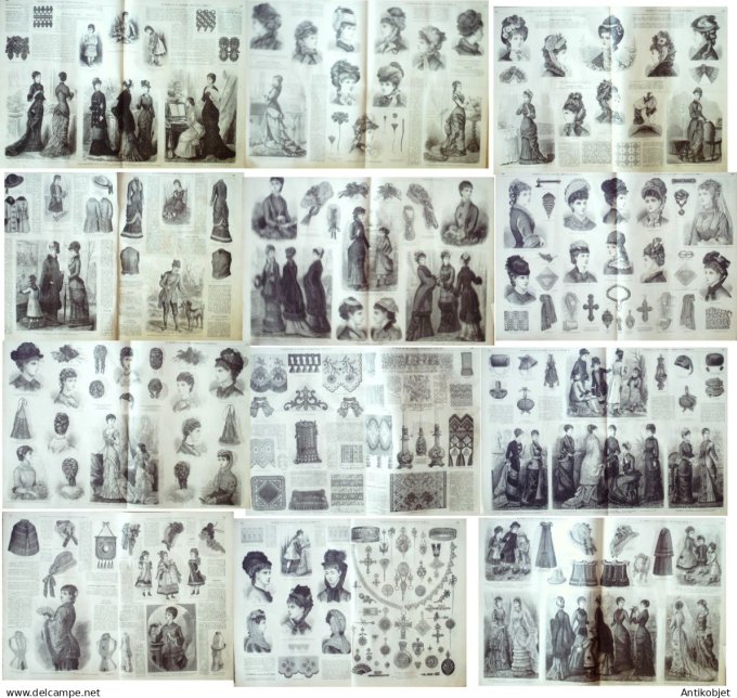 Mode illustree  1879 Lot de 11 journaux