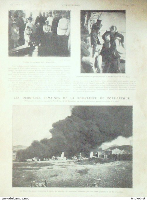 L'illustration 1905 n°3235S Général Stoessel front Australien Japon Port-Arthur