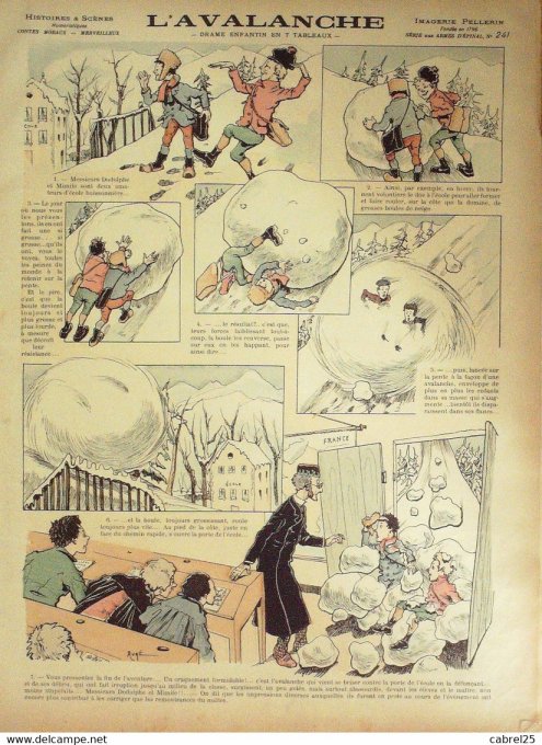 L'avalanche (Pellerin d'epinal) Augé