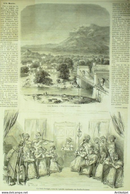 Le Monde illustré 1857 n° 34 Algérie Tlemcen Bou-Médine île Maurice Ste-Clotilde