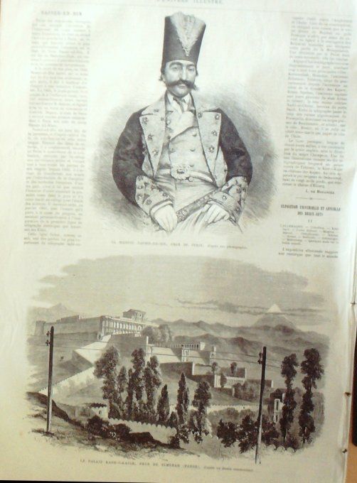 L'Univers illustré 1867 # 641 Lubeck Puppenbrucke Italie FlorenceIran Shah Perse Nasser-ed-Din  