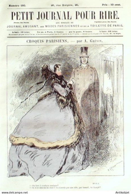 Petit journal pour Rire 1864 # 480 Les Musiciens ambulants Stop