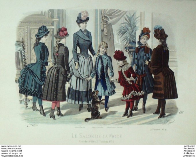 Gravure Mode Salon 1883 #  685 (Old Fashion plate)