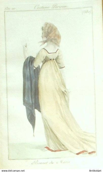 Costume Parisien 1802 an 10 # 380 (eau forte) Bonnet du matin