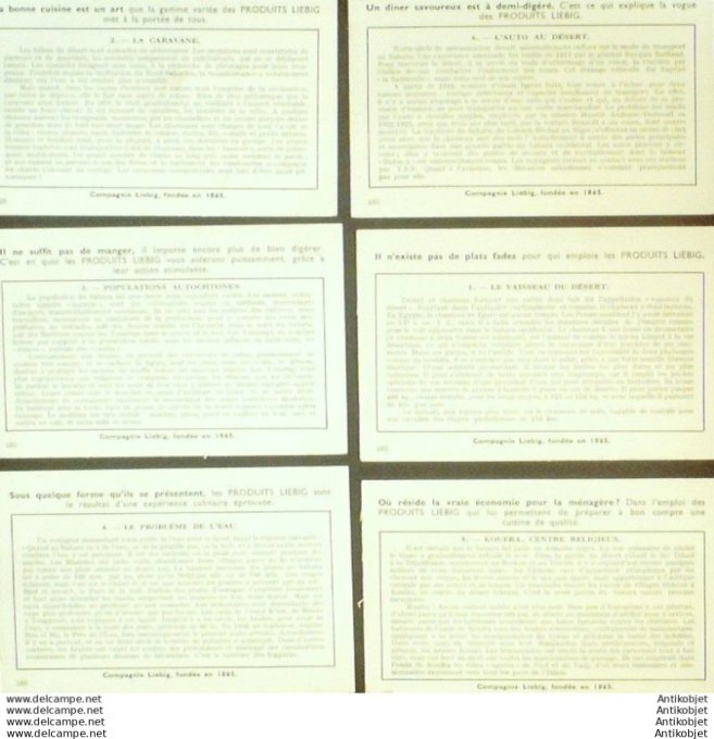 Chromo Liebig Sang 1454 Sahara scenes de vies (1943)