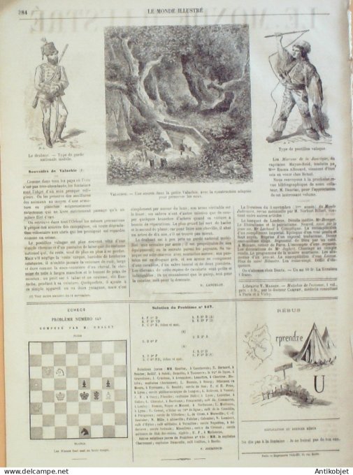 Le Monde illustré 1864 n°400 Chandernagor Inde Busseau-Ahun (23)  Oran Algérie