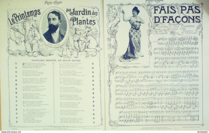 Paris qui chante 1903 #35 Polin Rictus Charton Honoré Falton Bordes