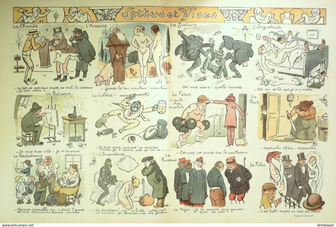 Le Rire 1914-01-31 # 575 Journal humoristique Ed.Originale Vertus & vices