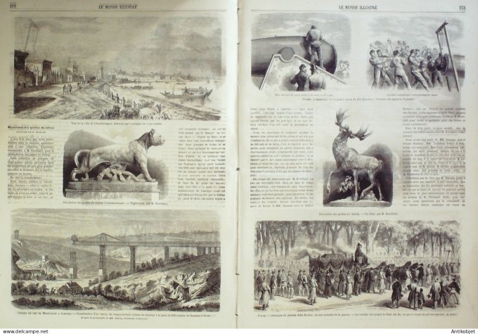 Le Monde illustré 1864 n°400 Chandernagor Inde Busseau-Ahun (23)  Oran Algérie