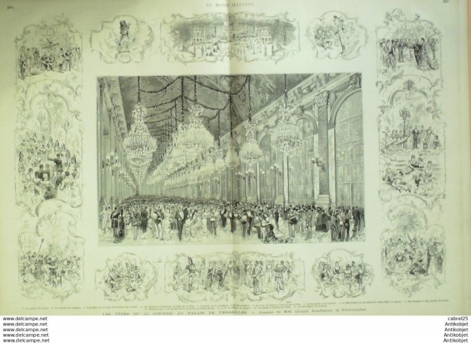 Le Monde illustré 1878 n°1127 Orelans (45) Mgr Dupanloup Versailles (78) Géants Cambodgiens