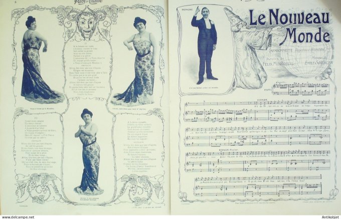 Paris qui chante 1903 n° 35 Polin Rictus Charton Honoré Falton Bordes