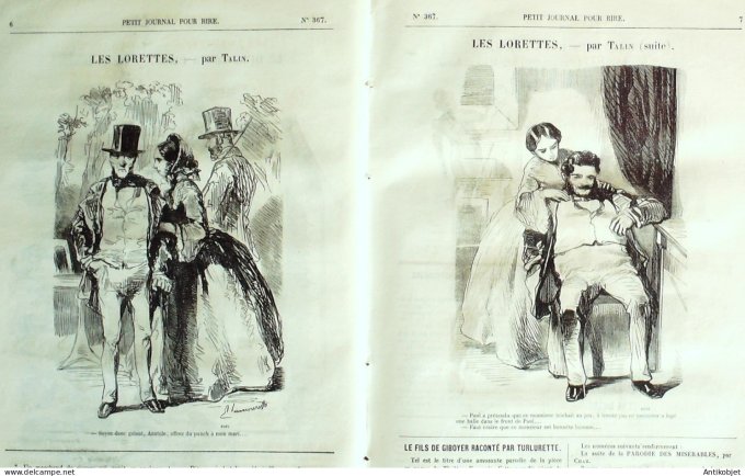 Petit journal pour Rire 1862 # 367 Croquis militaires Randon