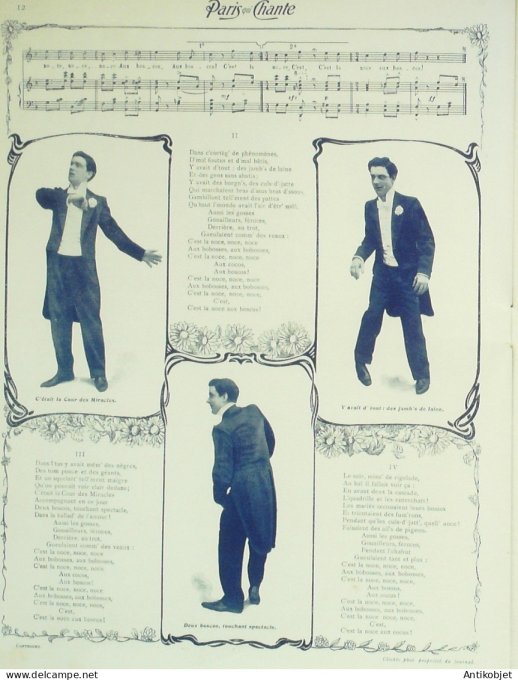 Paris qui chante 1903 n° 35 Polin Rictus Charton Honoré Falton Bordes