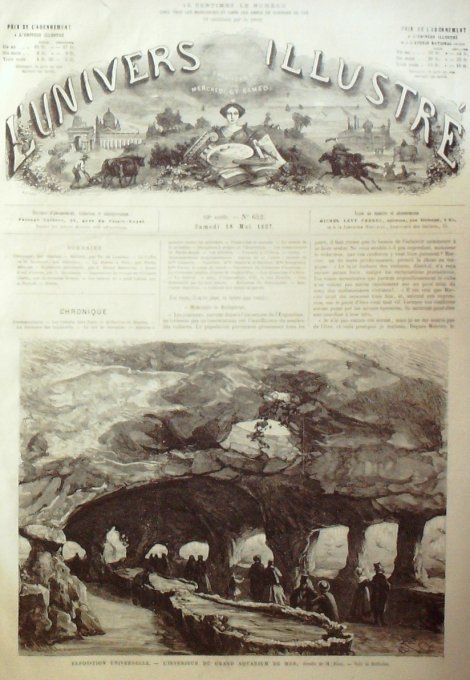 L'Univers illustré 1867 # 642 Italie Rome Monte-MarioLa Bourse   