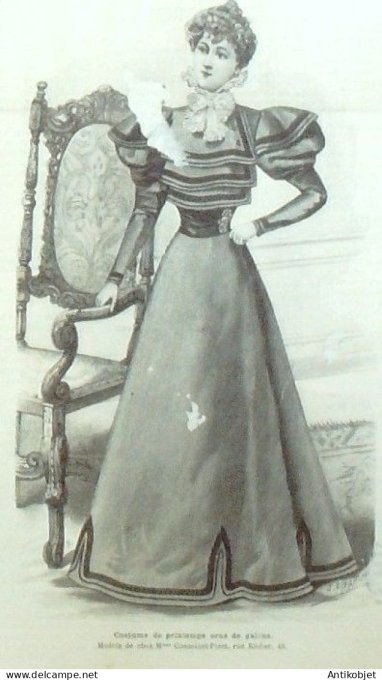 La Mode illustrée journal 1897 n° 11 Costume de ptintemps