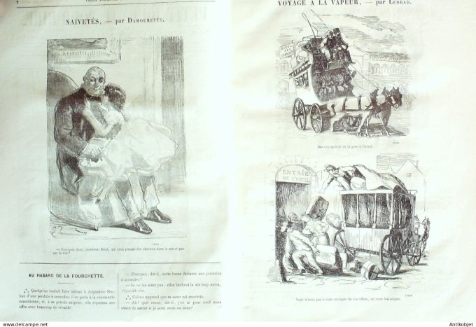 Petit journal pour Rire 1864 # 465 Voyage a la vapeur Ledrad