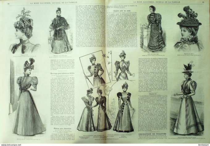 La Mode illustrée journal 1897 n° 11 Costume de ptintemps