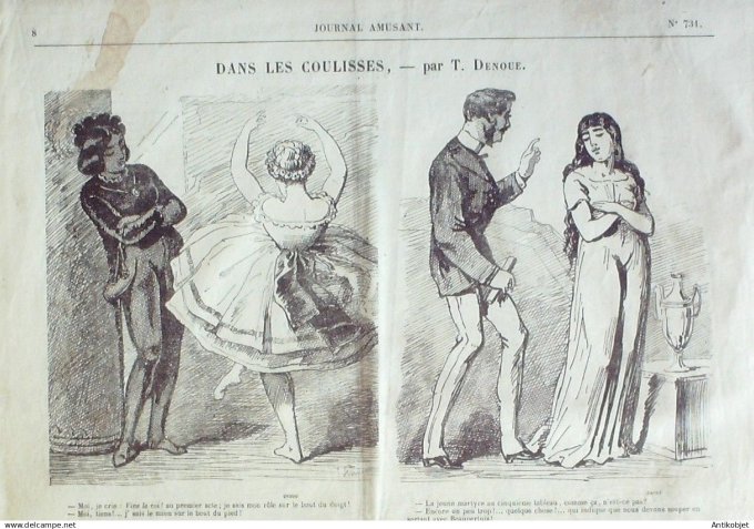 Le Journal Amusant 1870 #  731 Aux bals masques par Beyle et Denoue