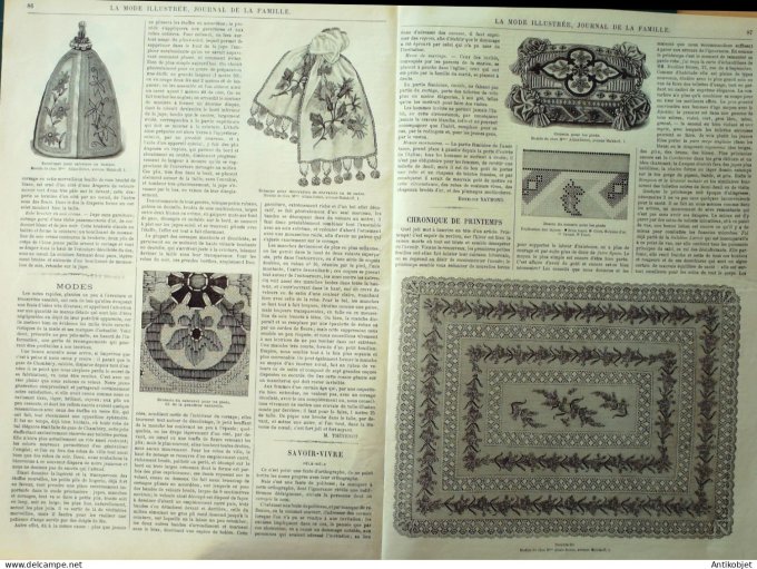La Mode illustrée journal 1897 n° 11 Costume de ptintemps