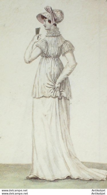 Gravure de mode Costume Parisien 1804 n° 562 (An 12) Tunique sans ouverture
