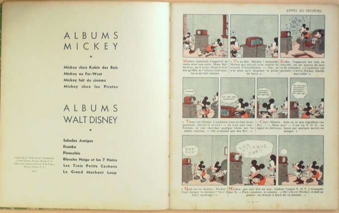 Bd MICKEY chez les PIRATES (Hachette Walt Disney)-1948-Eo