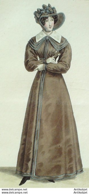 Costume Parisien 1822 # 2111 Redingote blouse de casimir