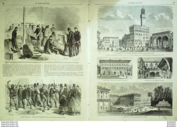 Le Monde illustré 1865 n°405 Pérou Lima Madrid Buen Retiro Wilmington Florence