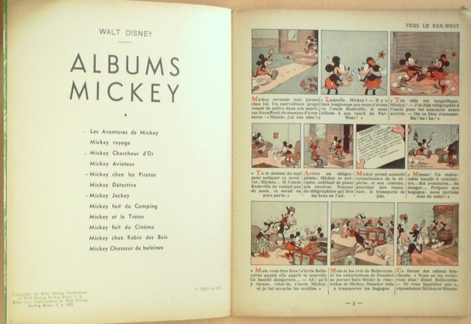 Bd MICKEY du FAR WEST (Hachette Walt Disney)-1950-Eo