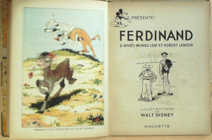 Bd FERDINAND COURSES de TAUREAUX (Hachette Walt Disney)-1939-Eo