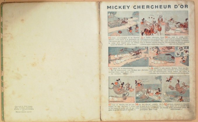 Bd MICKEY CHERCHEUR D'OR (Hachette Walt Disney)-1931-Eo