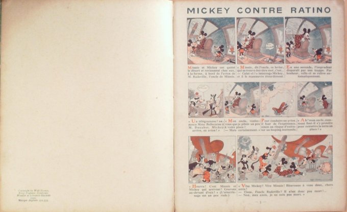 Bd MICKEY contre RATINO (Hachette Walt Disney)-1932-Eo