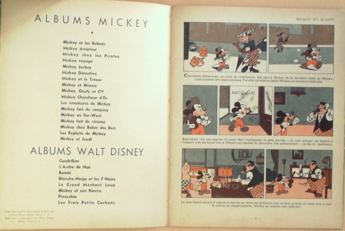 Bd MICKEY et ALADIN (Hachette Walt Disney)-1953