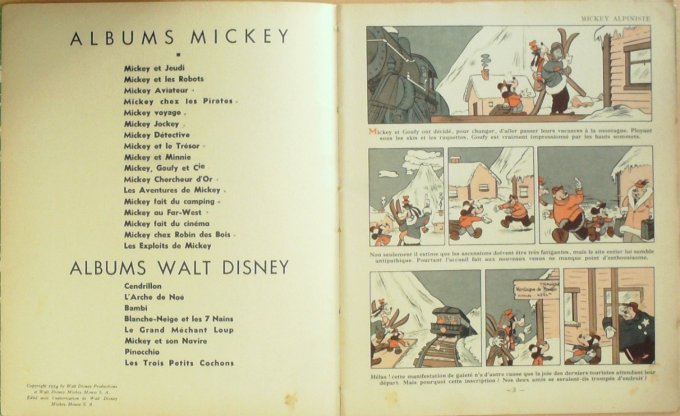 Bd MICKEY ALPINISTE (Hachette Walt Disney)-1954