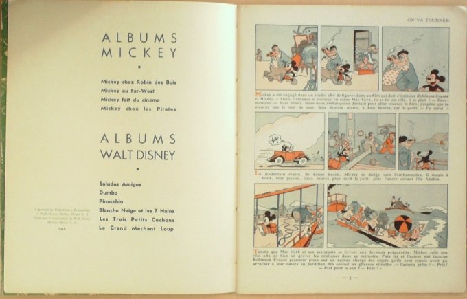 Bd MICKEY FAIT du CINEMA (Hachette Walt Disney)-1947-Eo