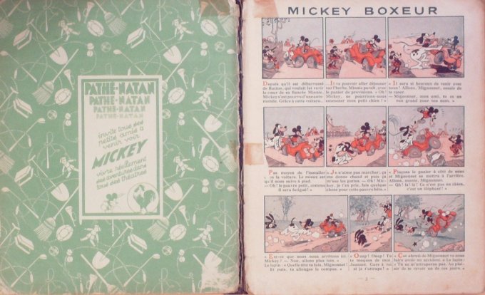 Bd MICKEY BOXEUR (Hachette Walt Disney)-1932-Eo