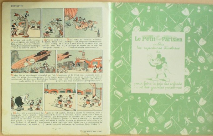 Bd MICKEY AVIATEUR (Hachette Walt Disney)-1934-Eo