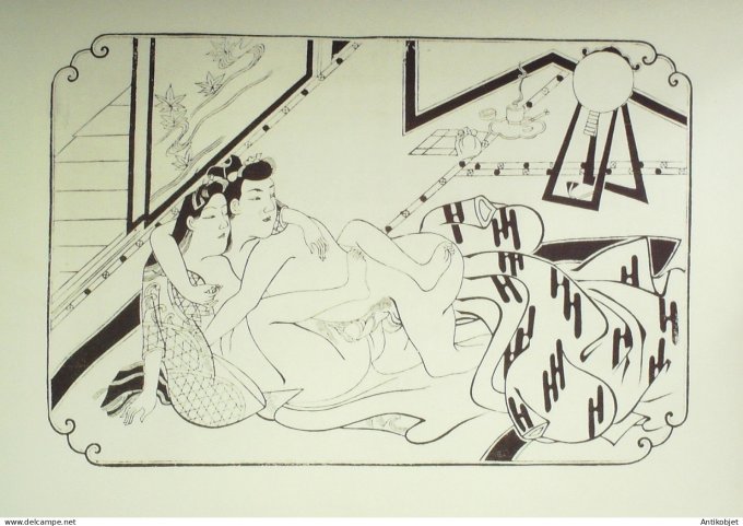 Estampe Japonaise scène érotique (Hishikawa Moronobu 1618-1694)