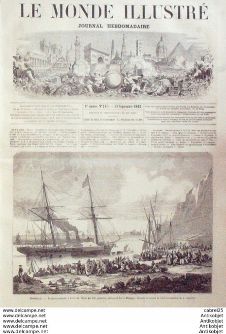 Le Monde illustré 1862 n°283 Marseille (13) Fontainebleau (77) Quimerlé (29) Suisse Neufchâtel