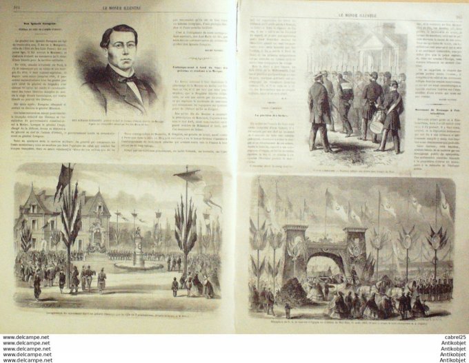 Le Monde illustré 1862 n°283 Marseille (13) Fontainebleau (77) Quimerlé (29) Suisse Neufchâtel