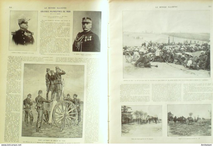 Le Monde illustré 1902 n°2372 Montremont (74) Martinique Basse-Pointe éruption  Shah de Perse