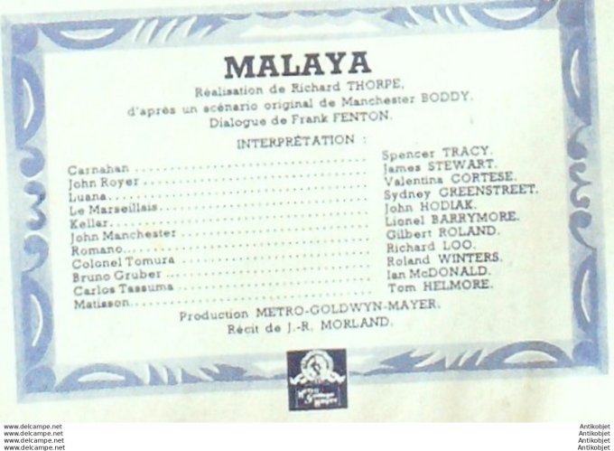 Malaya Valentin Cortese Spencer Tracy James Stewart