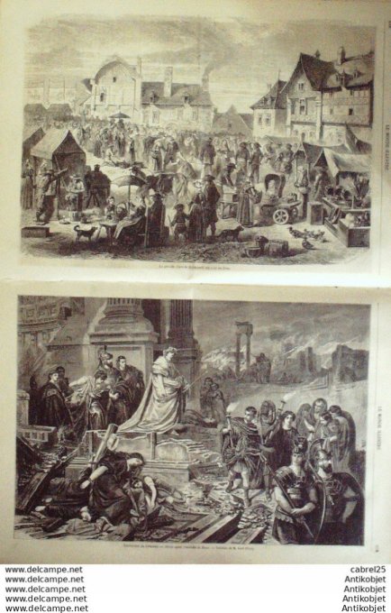 Le Monde illustré 1862 n°283 Marseille (13) Fontainebleau (77) Quimerlé (29) Suisse Neufchâtel