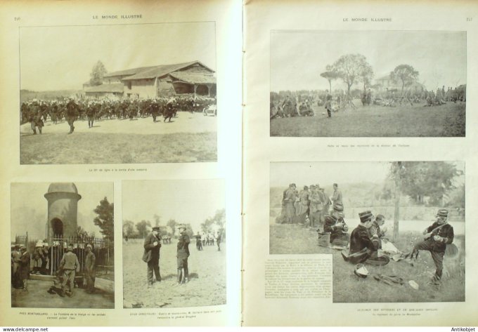 Le Monde illustré 1902 n°2372 Montremont (74) Martinique Basse-Pointe éruption  Shah de Perse