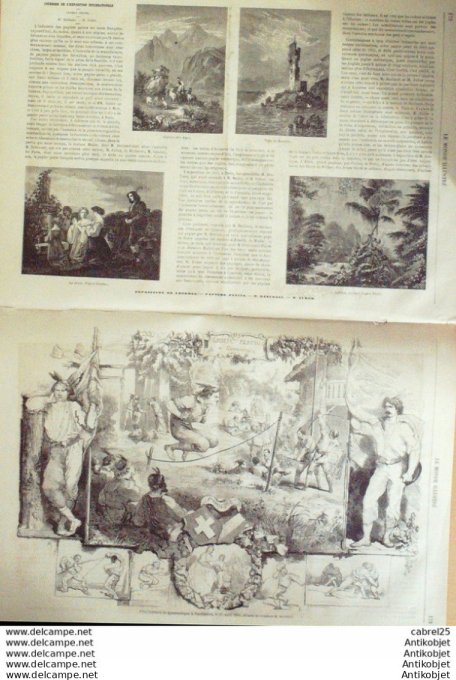 Le Monde illustré 1862 n°283 Marseille (13) Fontainebleau (77) Quimerlé (29) Suisse Neufchâtel