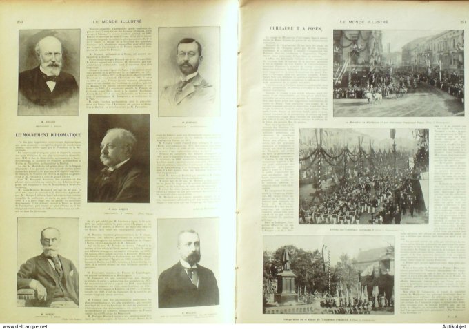 Le Monde illustré 1902 n°2372 Montremont (74) Martinique Basse-Pointe éruption  Shah de Perse